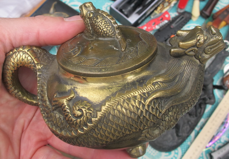 Фото 5. Китайский бронзовый заварной чайник Дракон