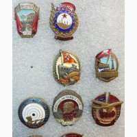 Советские знаки в тяжелом металле и серебре, эмали, коллекция