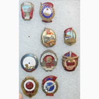 Советские знаки в тяжелом металле и серебре, эмали, коллекция