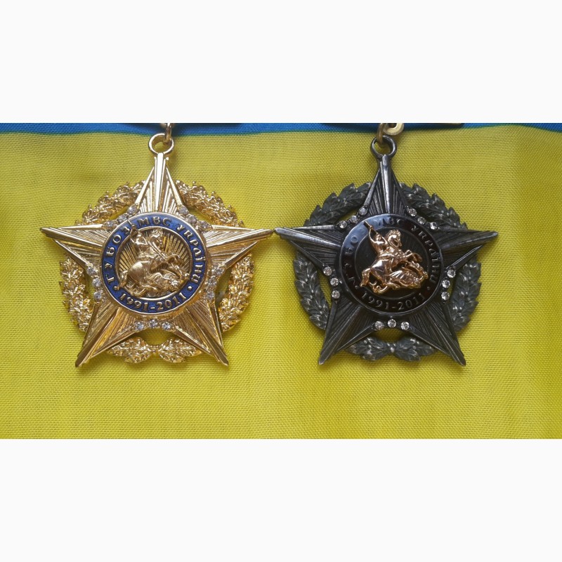 Фото 2. Медали За доблесть и честь убоп 1 и 2 степень мвд милиция украина. оригинал