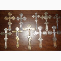 Коллекция из десяти старинных напрестольных крестов. Серебро 84 пробы. Россия, XIX век