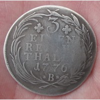 Серебряная монета 3 талера, 1776 год