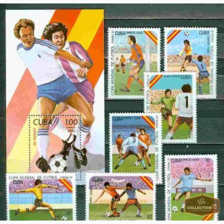Негашеные марки- Куба 1982, Футбол в Кургане