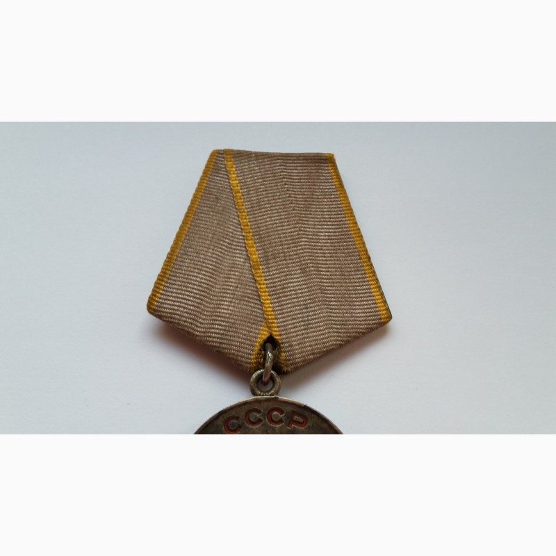 Фото 2. Медаль за боевые заслуги ссср. серебро. латунная колодка