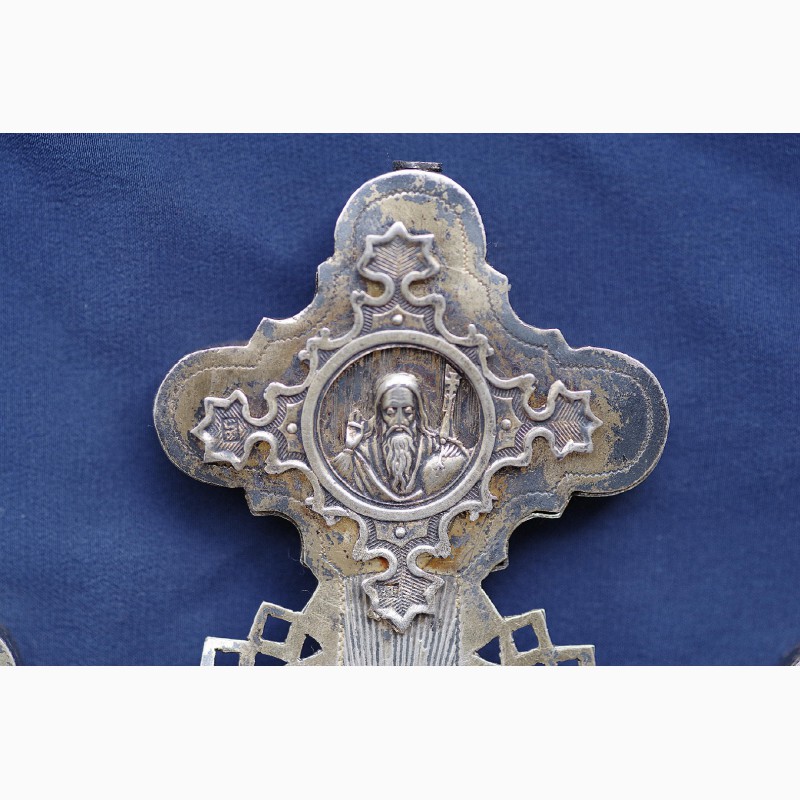 Фото 13. Старинный напрестольный крест. Серебро 84. Мастерская В.П. Москва, 1875 год