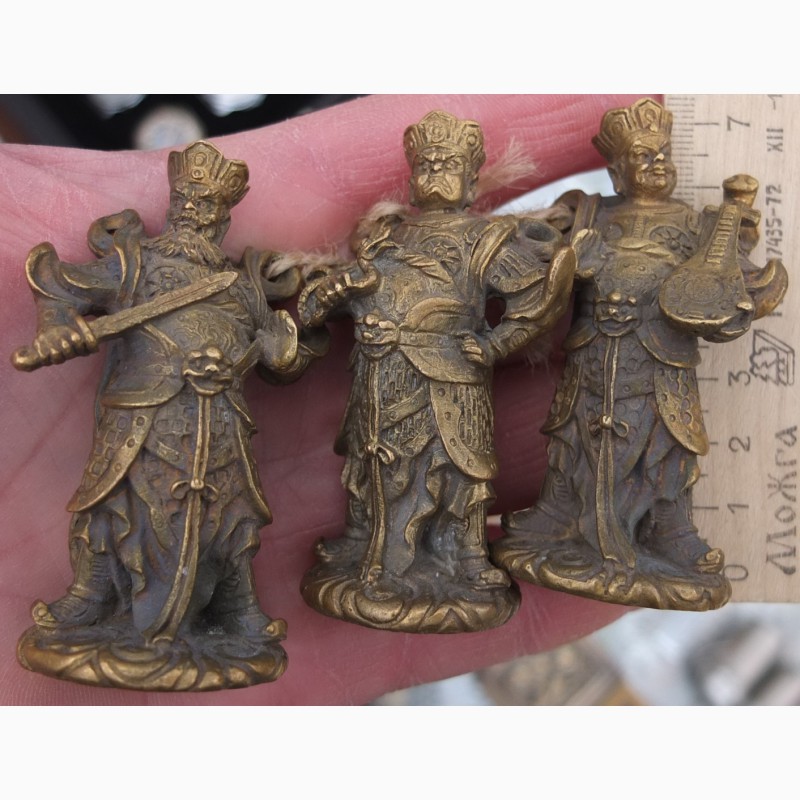 Фото 7. Бронзовые статуэтки Чингизиды, потомки Чингисхана, 3 шт