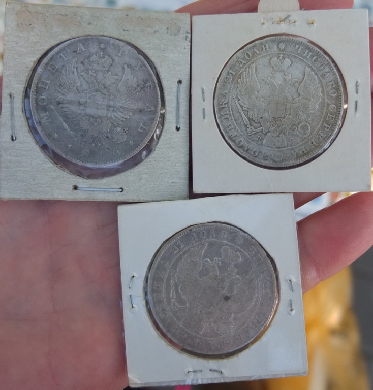 Фото 4. Серебряные рубли 1816 ПС, 1834 и 1841 годы