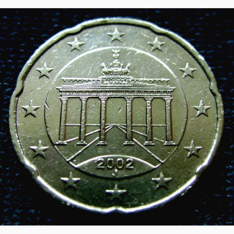 Фото 3. Монета 20 евро центов 2002 год