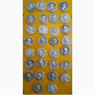 Серебряные древнеримские денарии, коллекция 30 монет, Древний Рим