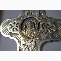 Старинный напрестольный крест большого размера. Серебро «84». Москва, начало 1900-х гг