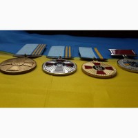 Медали. За безупречную службу 1, 2, 3 степень. Ветеран. ВС Украина. комплект 4 медали
