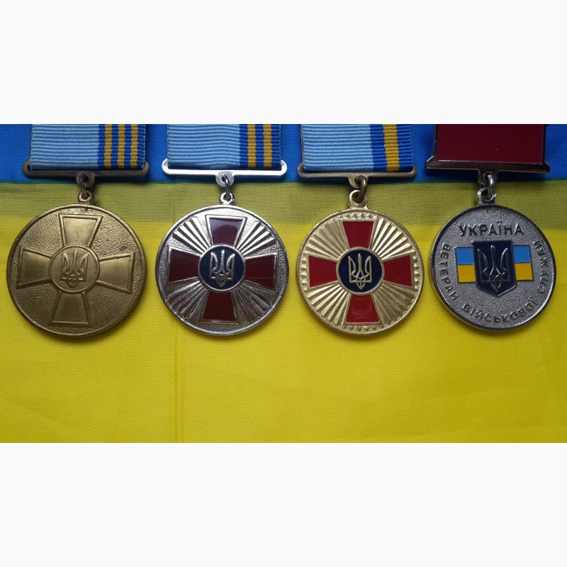 Фото 5. Медали. За безупречную службу 1, 2, 3 степень. Ветеран. ВС Украина. комплект 4 медали