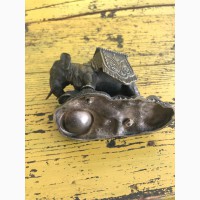 Шкатулка Слон Бронза, серебрение (нет детали на крышке) 8 см