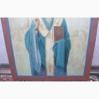 Икона надвратная двусторонняя Святые Илья и Харлампий, 19 век