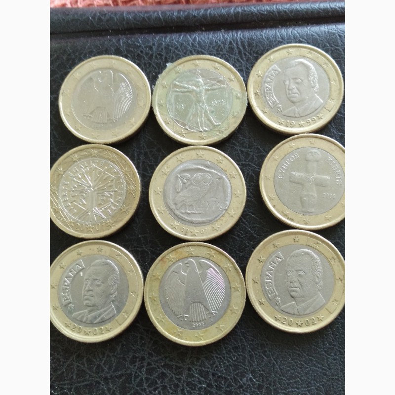 Фото 2. Монеты Евро, много разных
