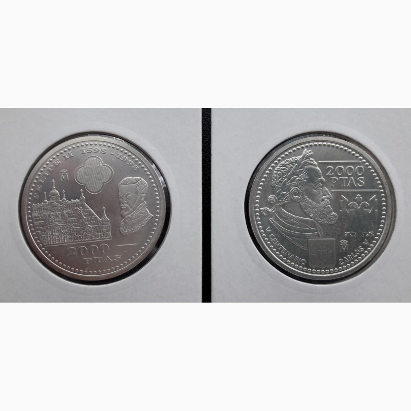 Фото 2. Испания, сет из двух монет, 1998 и 2000, UNC