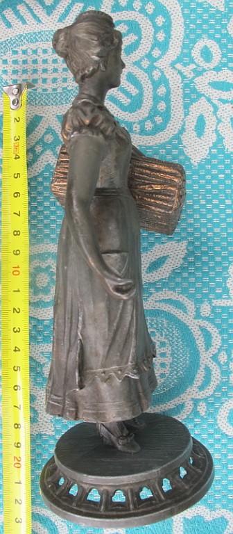 Фото 6. Статуэтка Девушка с дровами, бронзовый сплав