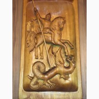 Деревянная картина Святой Георгий Победоносец