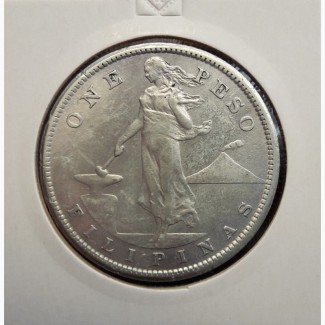 Филиппины (США), 1 Песо, 1907 S, Серебро, XF