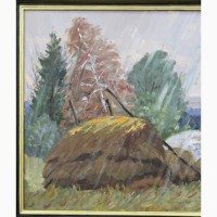 Продается Картина Стога под дождём. Ельцов Н.В. г. Самара 2010 год
