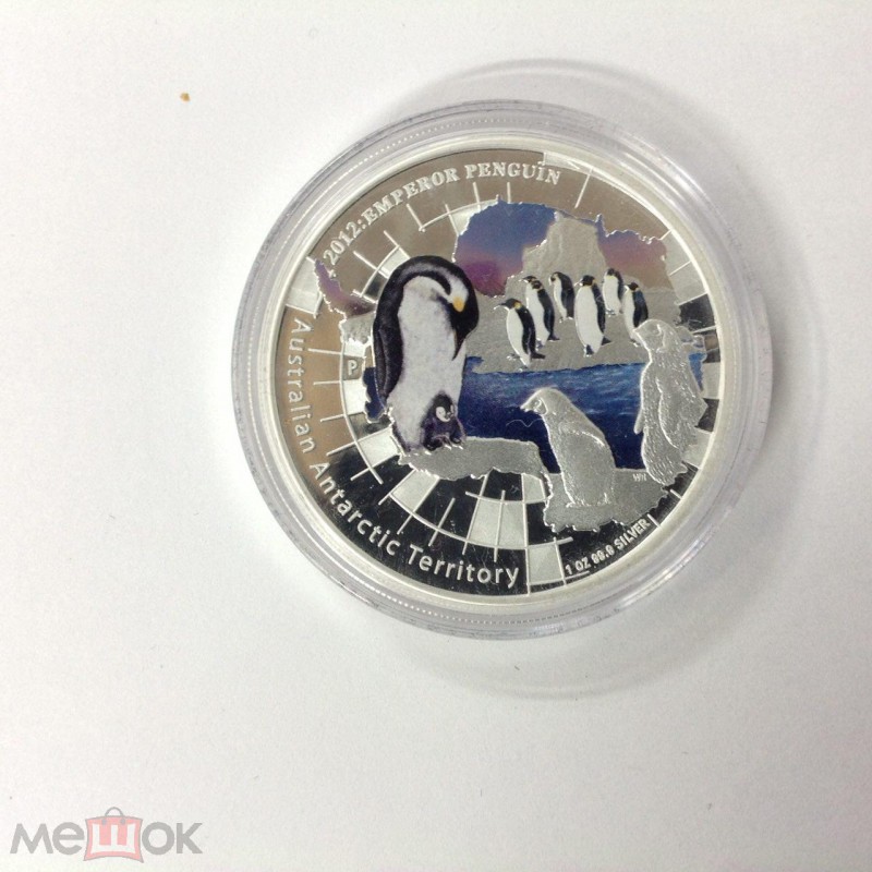 Фото 3. 2012 г. 1 доллар Императорский пингвин. Серебро. Австралия