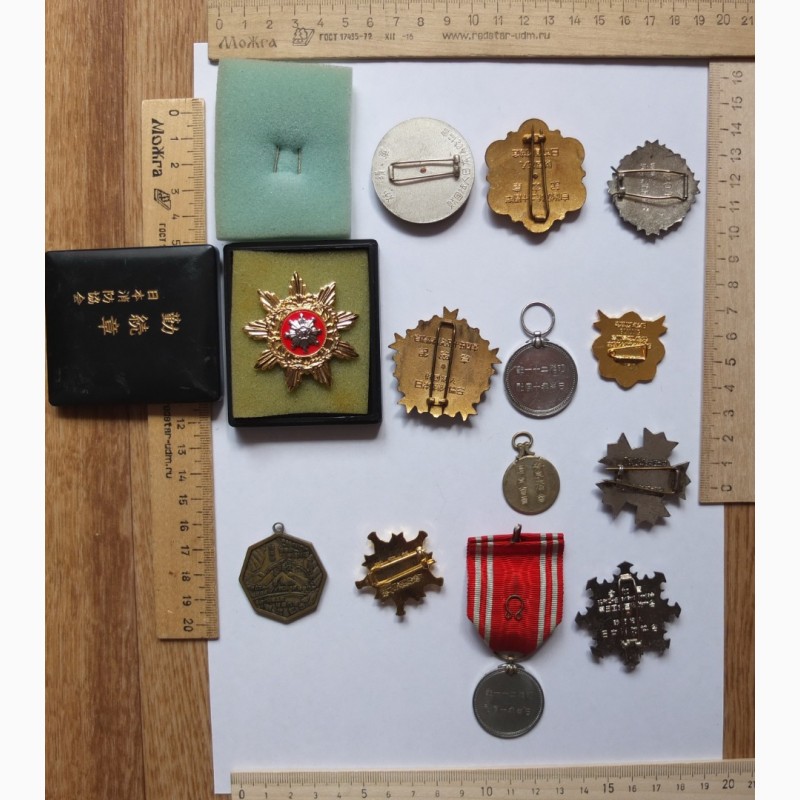 Фото 5. Ордена Япония пожарным и Красный Крест, тяжелый металл, серебро, эмали, коллекция