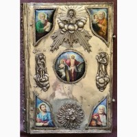 Напрестольное Евангелие в литом серебряном окладе. Россия, Москва-Казань, 1744 год