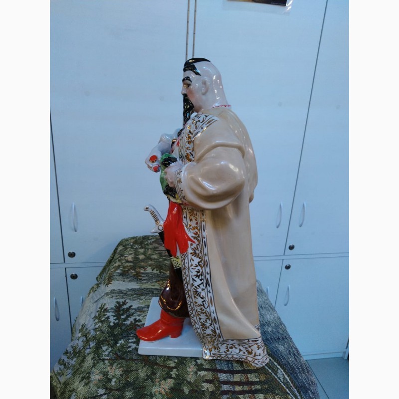 Фото 3. Фарфоровая фигурка большая Казак Тарас Бульба. Высокая статуэтка 48 см ПЗХК