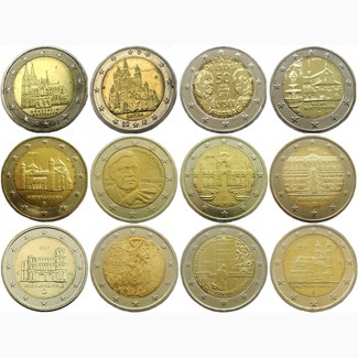 Немецкие юбилейные монеты 2 евро