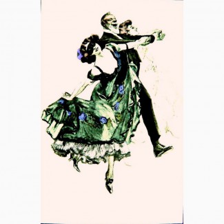 Редкая открытка. Модерн. Танец.1906 год