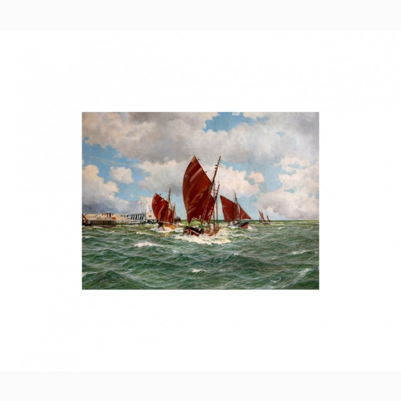 Фото 2. Продается Картина Парусные судна. Alfred Tutt 1930 год