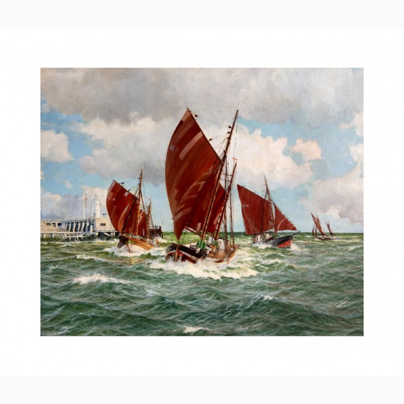 Фото 3. Продается Картина Парусные судна. Alfred Tutt 1930 год