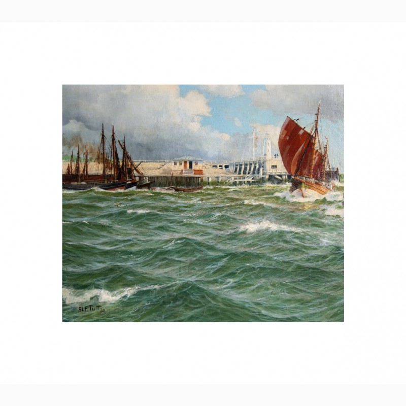 Фото 5. Продается Картина Парусные судна. Alfred Tutt 1930 год