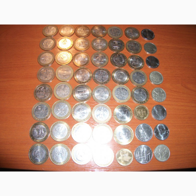 Фото 3. Монеты юбилейные РФ (биметалл, металл)