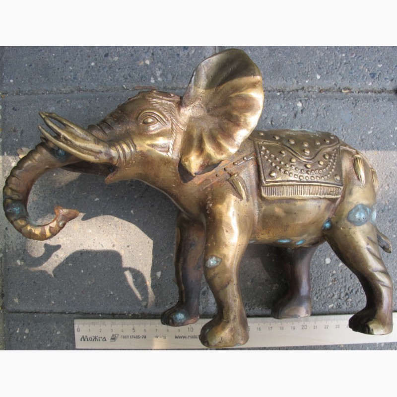 Бронзовая статуэтка Слон, старинная