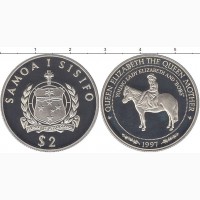 Монета серебряная Самоа чеканка пруф 1997г продам. принцесса