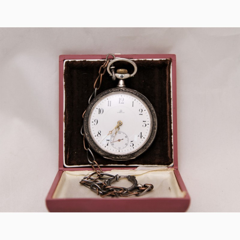 Фото 2. Продаются Серебряные карманные часы Omega с шатленом. Швейцария начало XX века