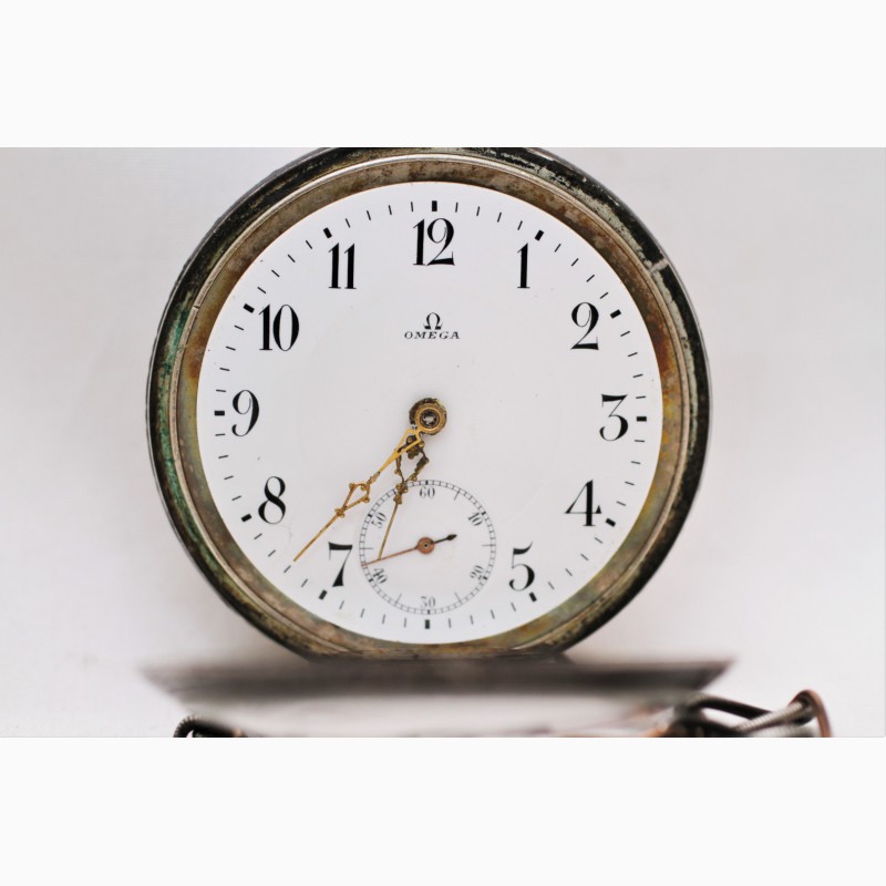 Фото 3. Продаются Серебряные карманные часы Omega с шатленом. Швейцария начало XX века
