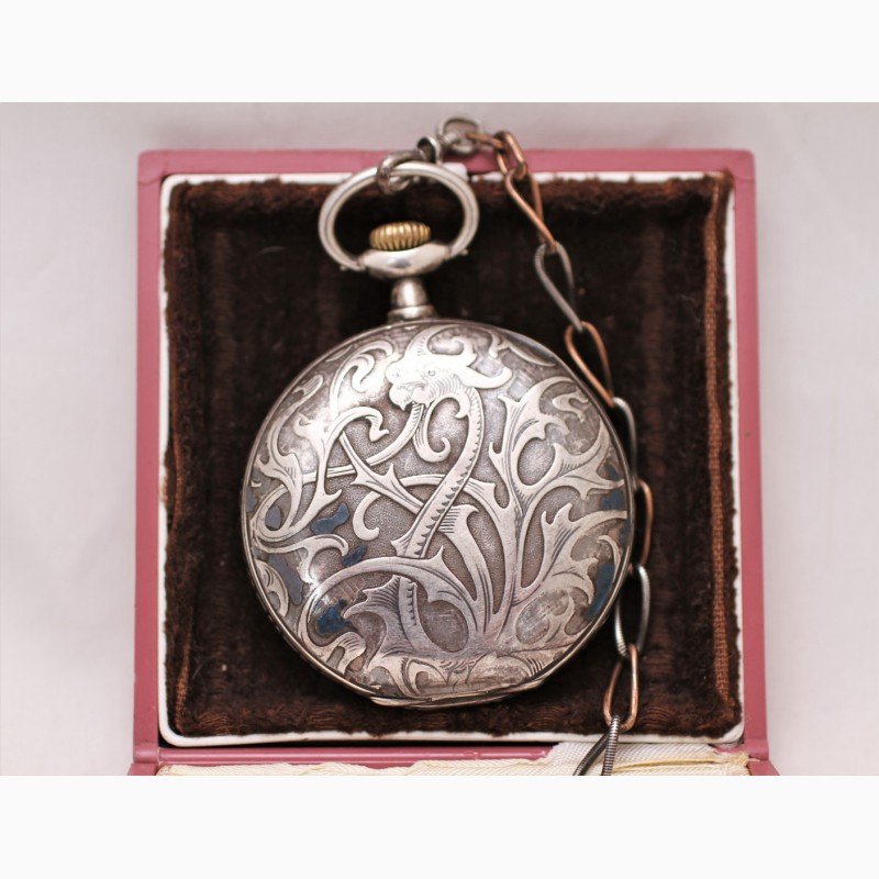 Фото 4. Продаются Серебряные карманные часы Omega с шатленом. Швейцария начало XX века