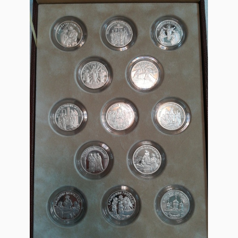 Фото 2. Продаю коллекцию серебряных медалей Православные праздники состоящая из 13 медалей