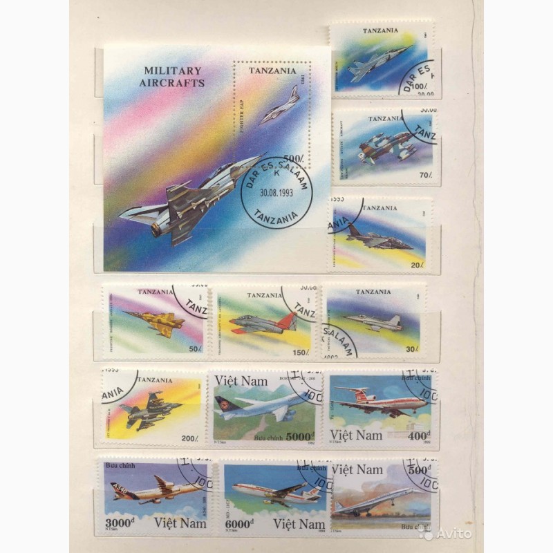 Три альбома марок (Авиация и космос)
