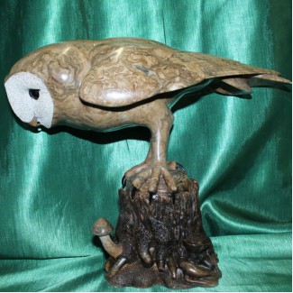 Сова Глафира оригинальный подарок авторская скульптура из натурального камня