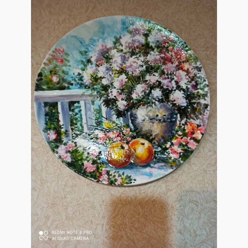 Фото 2. Продам тарелку, ручная роспись, керамика, натуральные минеральные краски