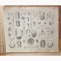 Альбом рыцарское вооружение и геральдика, 12 листов, 19 век