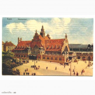 Редкая открытка.Эссен. Вокзал, 1910 год