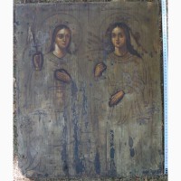 Икона Варвара и Параскева Пятница, большая, начало 19 века