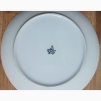Фарфоровая тарелка Бубновый валет, Немукин, агитфарфор
