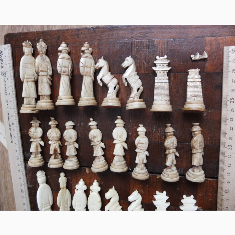Фото 6. Шахматы, кость, старинные, Китай