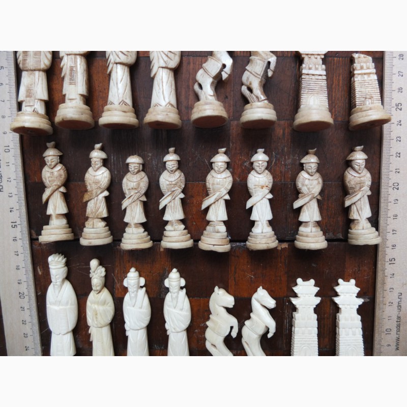 Фото 7. Шахматы, кость, старинные, Китай