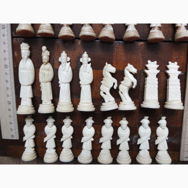 Фото 9. Шахматы, кость, старинные, Китай